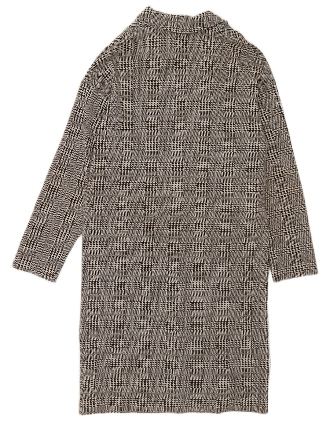 Topshop Manteau Femme UK 10 Petit Gris Pied-de-Poule Coton