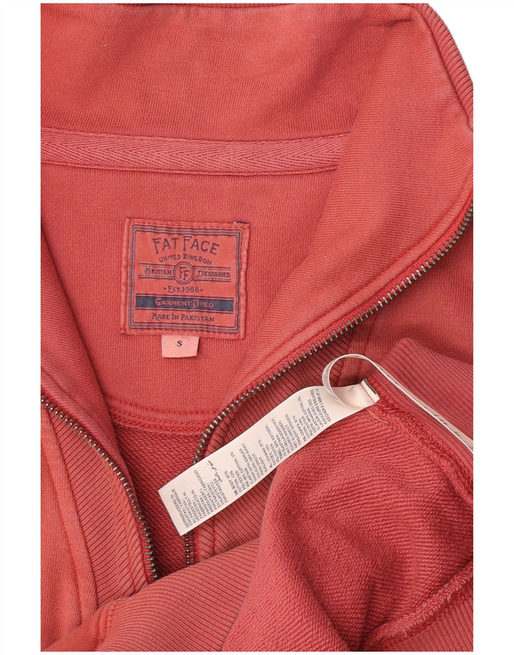 Fat Face Sweat-shirt surdimensionné à col zippé pour femme UK 10 Petit Rose