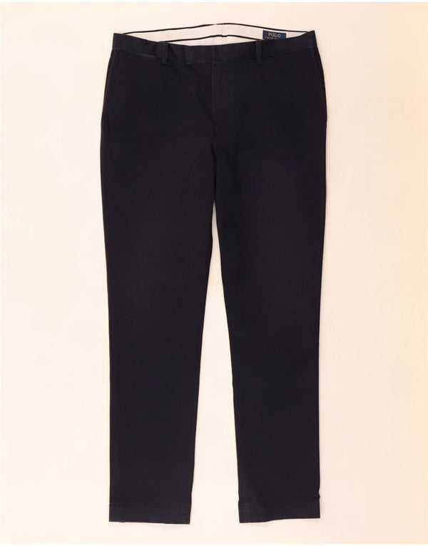 Polo Ralph Lauren Pantalon de costume ajusté pour homme W36 L32 Bleu marine