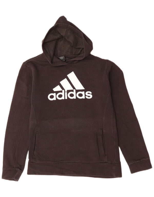 ADIDAS Pull à capuche graphique pour femme UK 14 Large Noir