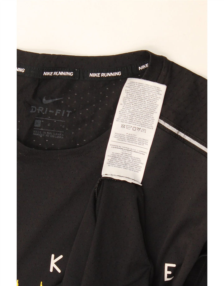 NIKE T-shirt graphique Dri Fit pour hommes, grand, noir, polyester