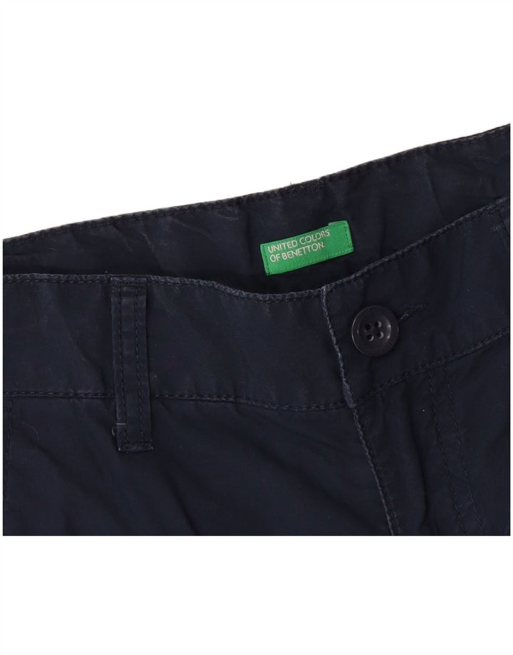 Benetton Short Chino W30 Homme Bleu Marine Moyen