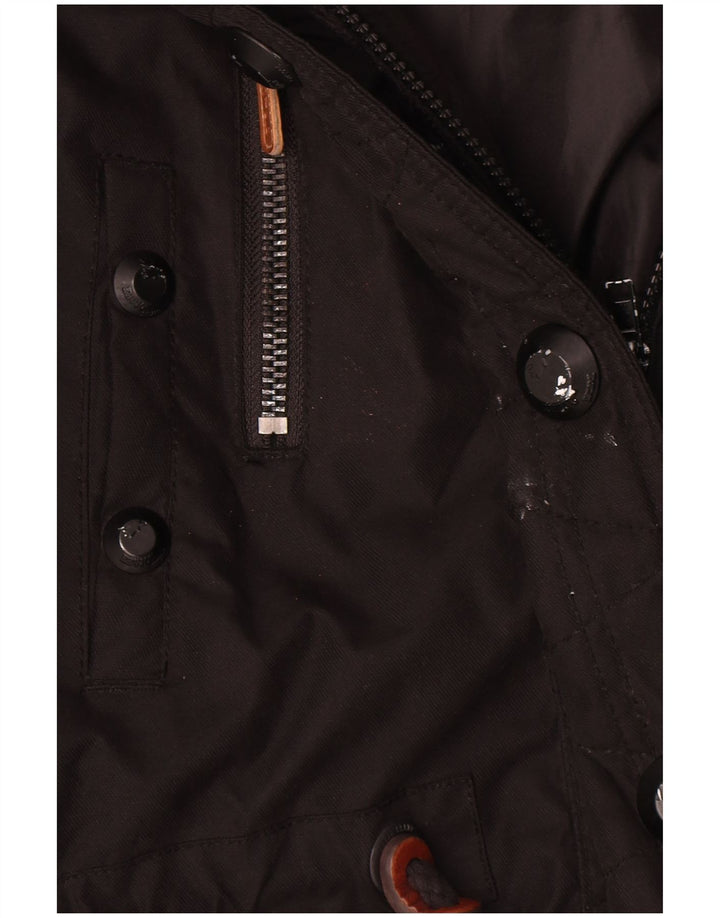 KHUJO Veste Parka Femme UK 14 Moyen Noir Polyester