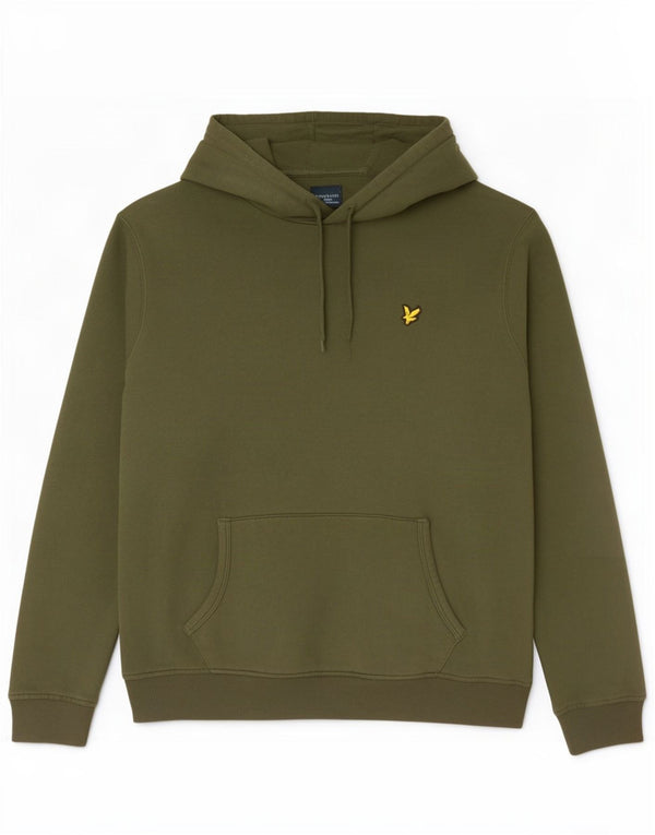 Lyle & Scott Pull à capuche XL en coton kaki pour homme