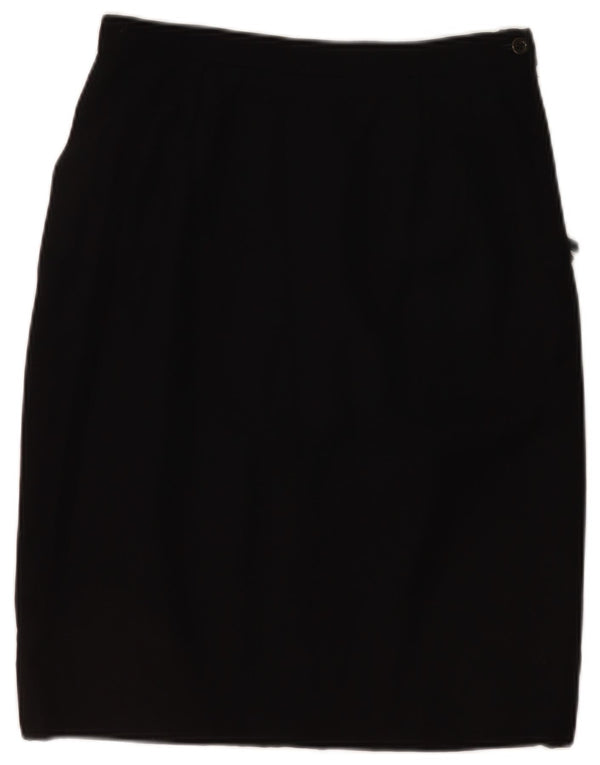 Valentino Jupe crayon taille haute pour femme IT 46 Large W28 Laine d'agneau noire