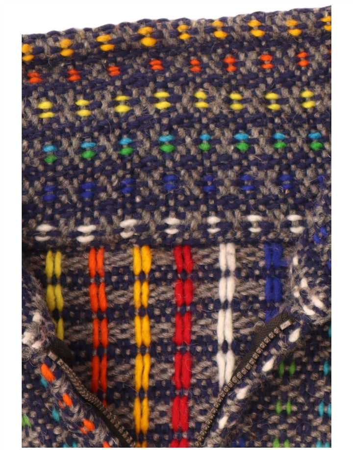 VINTAGE Pull Cardigan Femme UK 18 XL Multicolore Moucheté