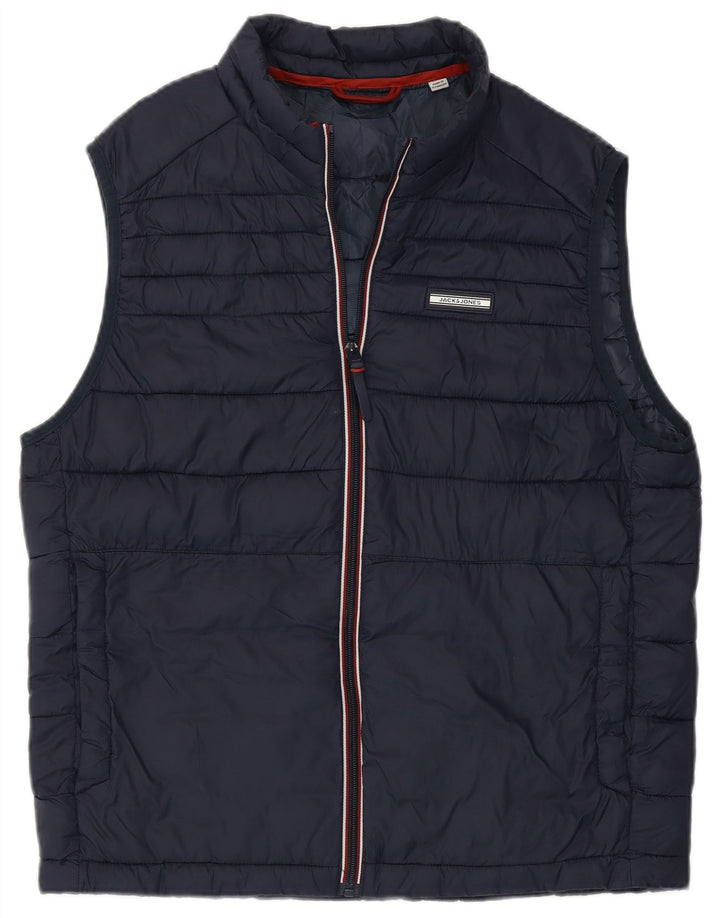Jack & Jones Gilet rembourré pour homme UK 36 Small Bleu marine