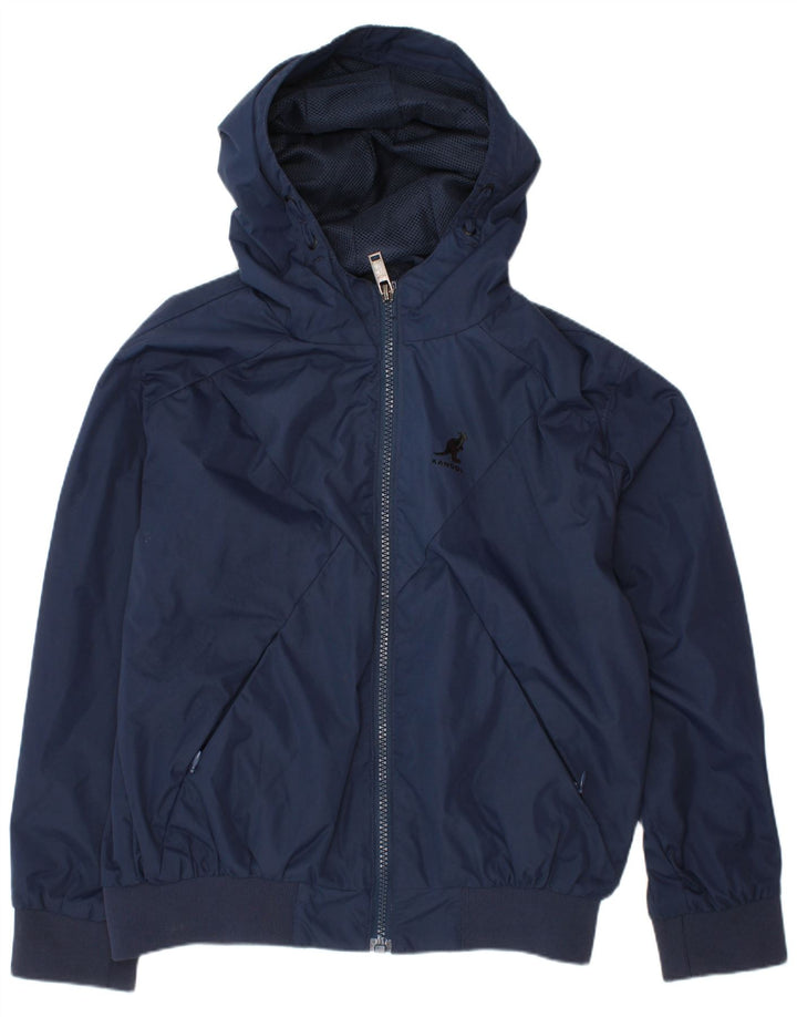 KANGOL Blouson Bomber à Capuche Garçon 7-8 Ans Bleu Marine Polyester