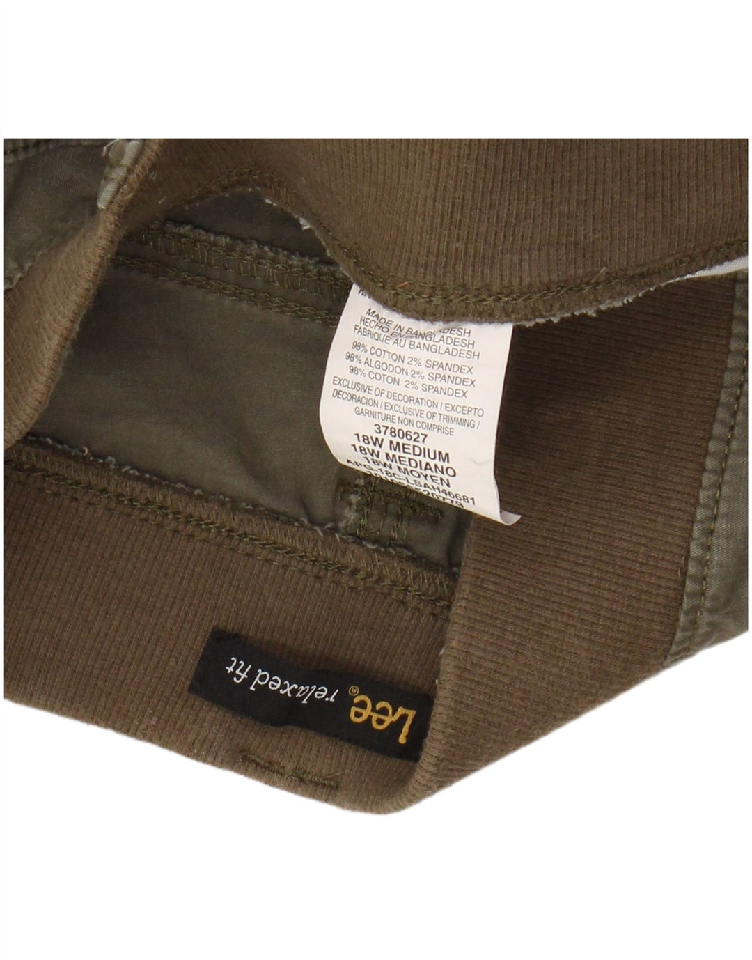 LEE Short cargo coupe décontractée pour femme US 18 2XL W40 Coton kaki