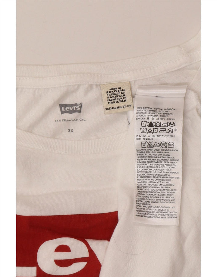 Levi's T-Shirt Graphique Top 3XL Homme Blanc Coton