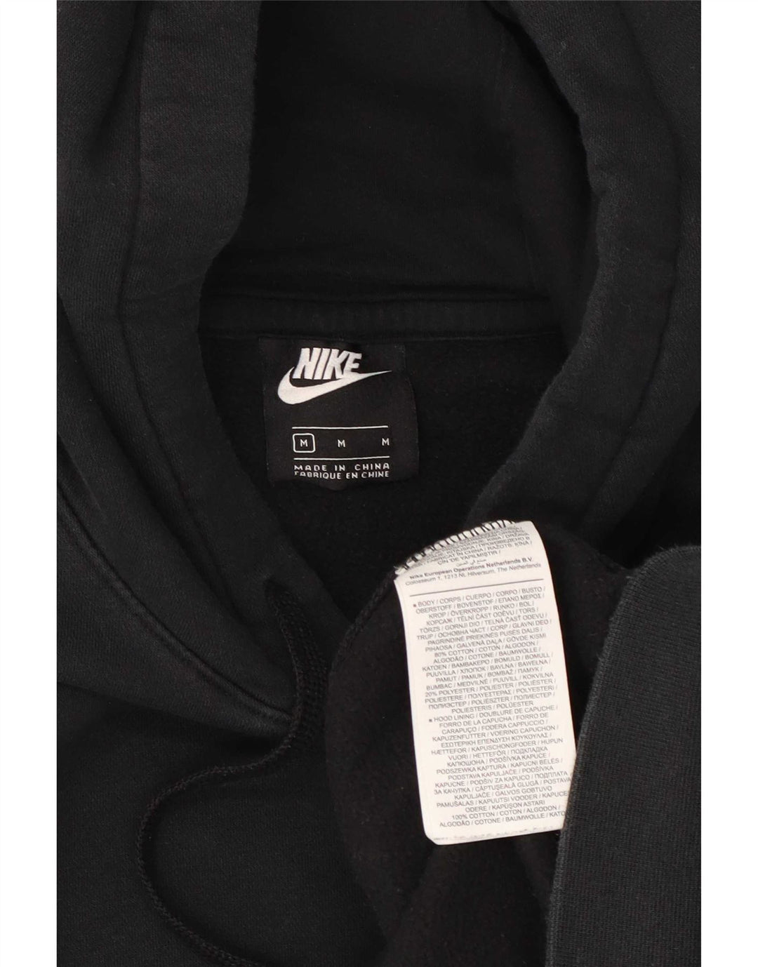 Nike Pull à capuche pour homme en coton noir moyen
