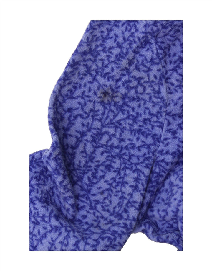 EDDIE BAUER Womens Abstract Pattern Fleece Jumper UK 10 Small Blue Vintage Eddie Bauer and Second-Hand Eddie Bauer from Messina Hembry 