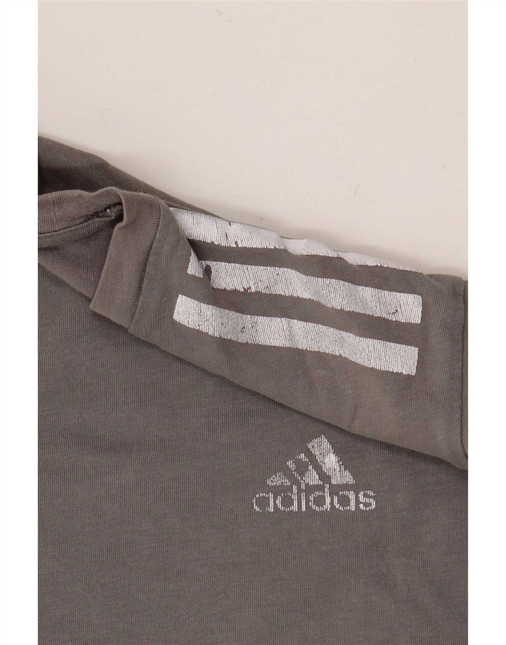 Adidas T-Shirt Homme Gris Moyen Coton