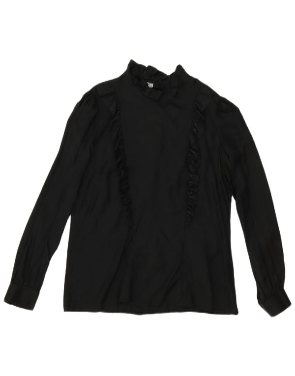 Primavera Firenze Chemisier surdimensionné à manches longues pour femme US 3 XS Noir