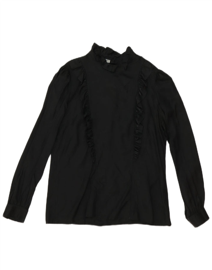 Primavera Firenze Chemisier surdimensionné à manches longues pour femme US 3 XS Noir