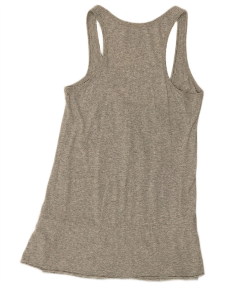 POLO RALPH LAUREN Débardeur graphique pour femme UK 14 Grand coton gris