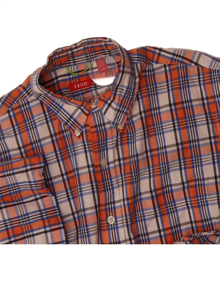 IZOD Mens Short Sleeve Shirt Large Multicoloured Check Cotton Vintage Izod and Second-Hand Izod from Messina Hembry 