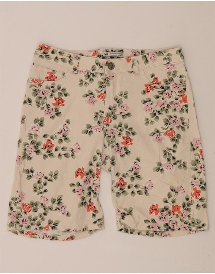 LEE Womens Denim Shorts W30 Medium Beige Floral Vintage Lee and Second-Hand Lee from Messina Hembry 