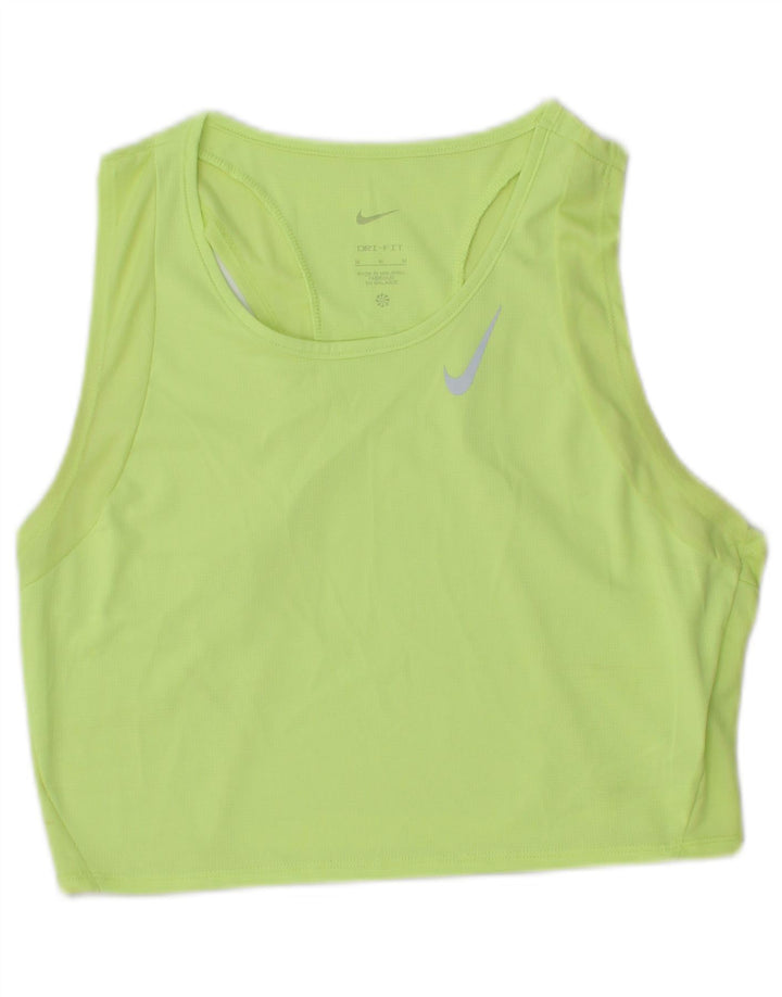 Nike Dri Fit Crop Débardeur pour femme UK 12 Vert moyen