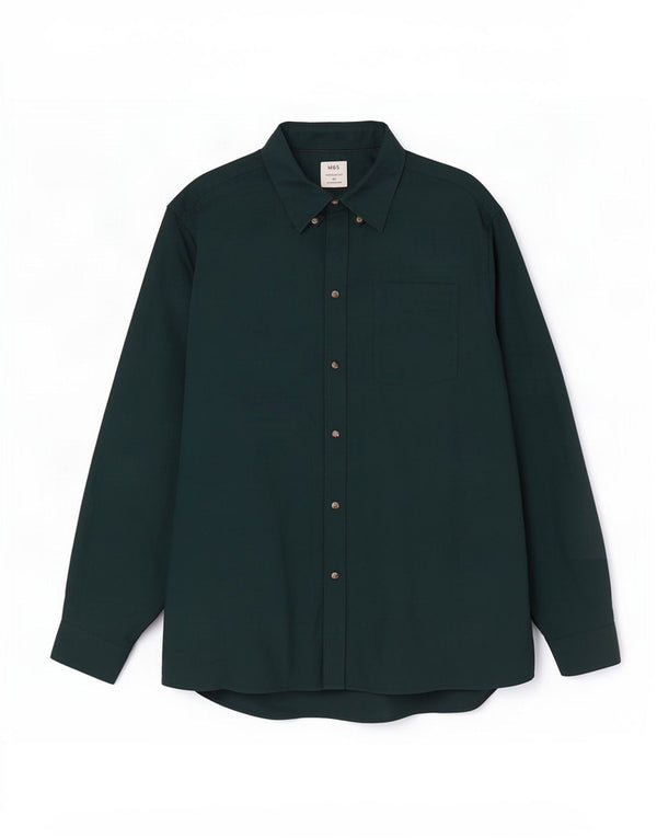 Marks & Spencer Chemise coupe régulière pour homme 3XL en coton vert