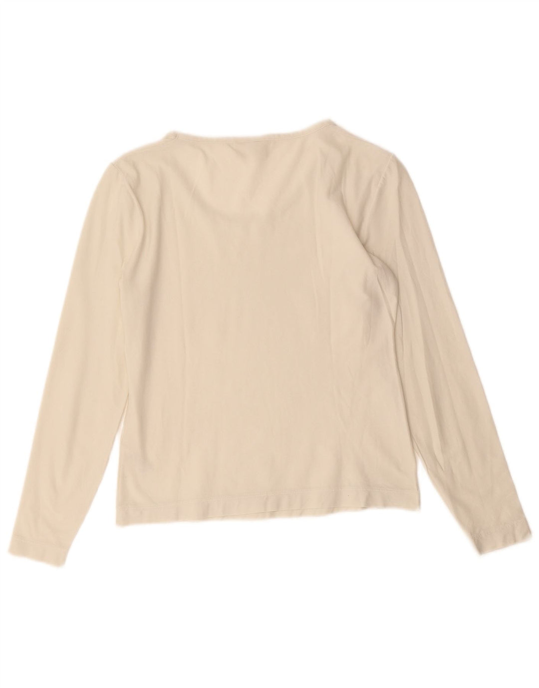 SISLEY Femme Top Manches Longues UK 10 Small Blanc
