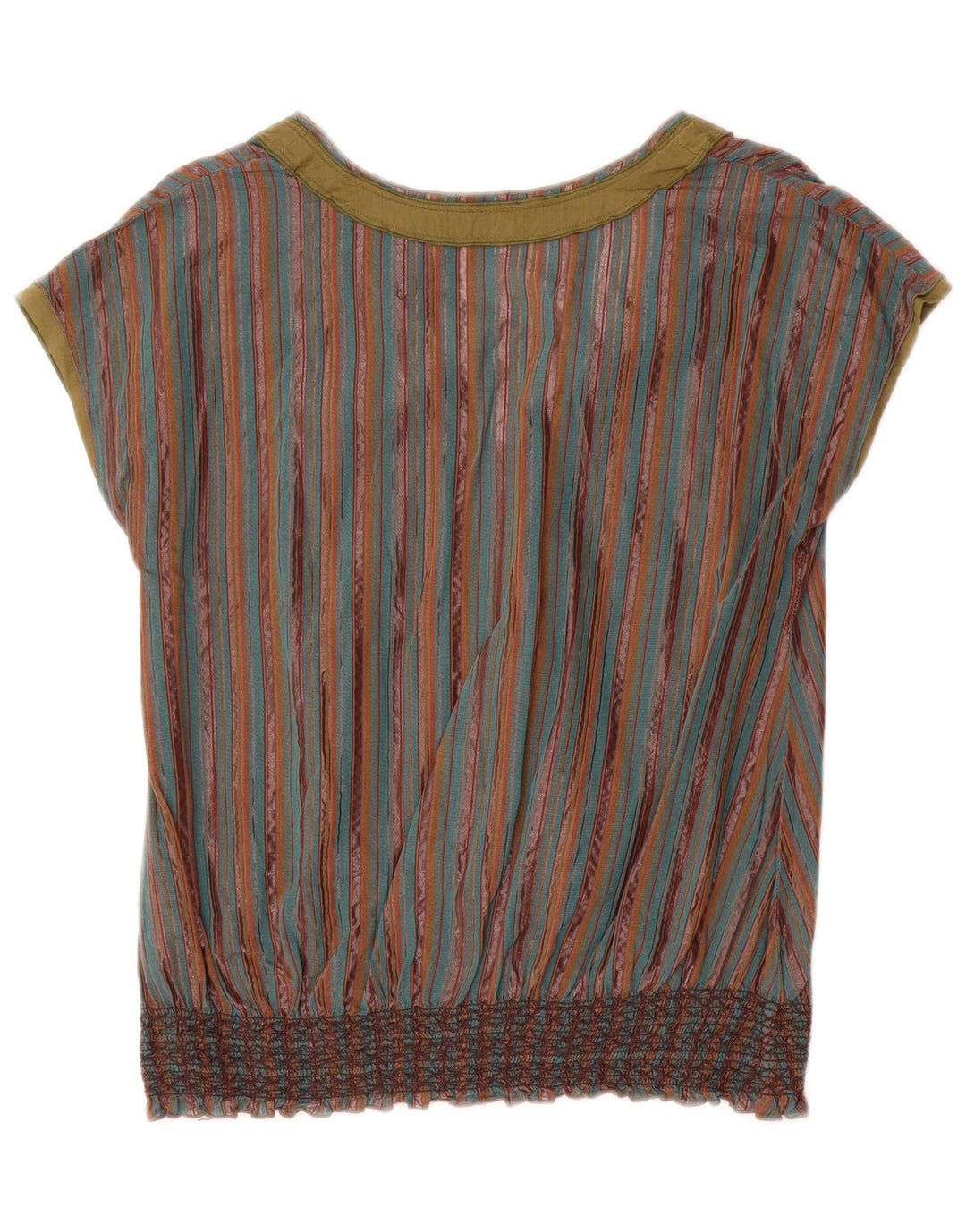 Penny Black Chemisier Femme Top UK 10 Petit Coton Rayé Multicolore