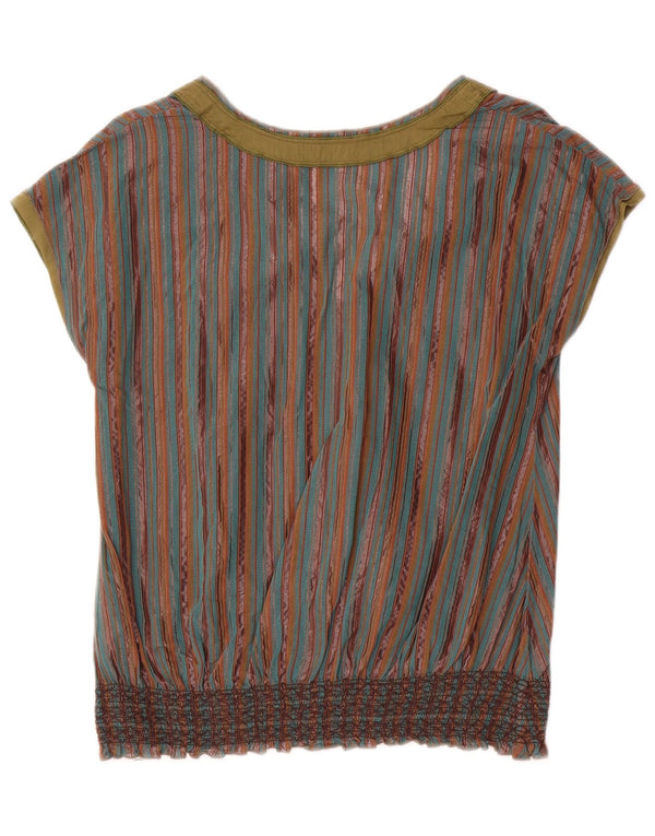 Penny Black Chemisier Femme Top UK 10 Petit Coton Rayé Multicolore