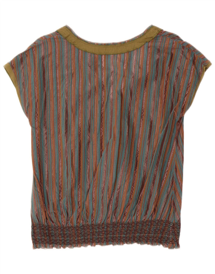 Penny Black Chemisier Femme Top UK 10 Petit Coton Rayé Multicolore