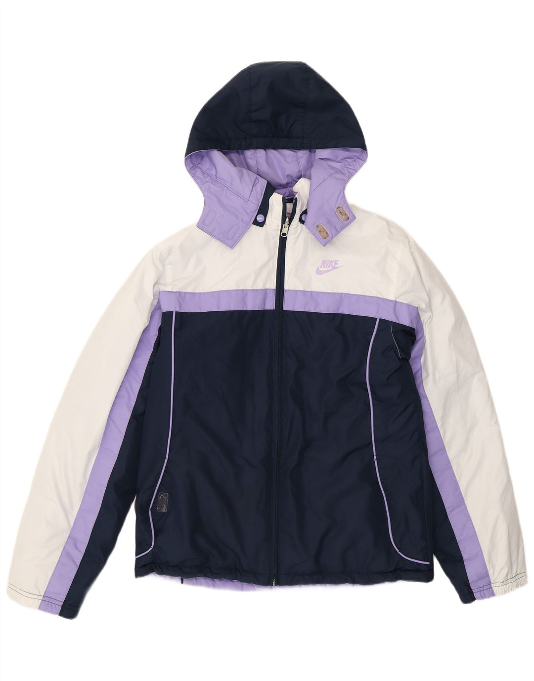 Nike Veste rembourrée à capuche pour fille 13-14 ans XL Violet Colorblock Polyester