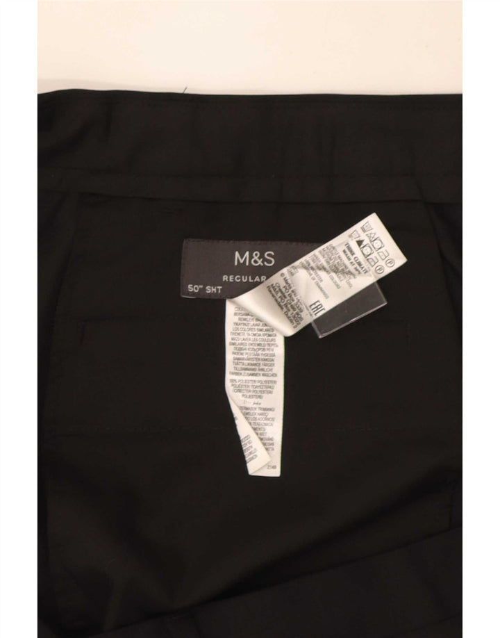 Marks & Spencer Pantalon Chino Coupe Regular Homme W50 L29 Noir Polyester