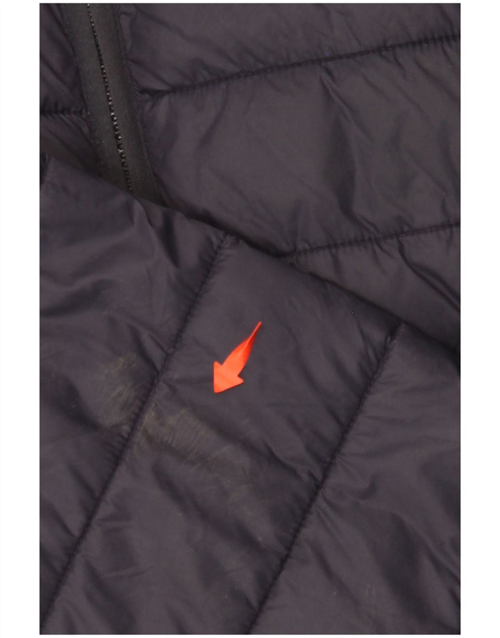 CREW CLOTHING Veste matelassée pour femme UK 16 Large Bleu Marine Nylon