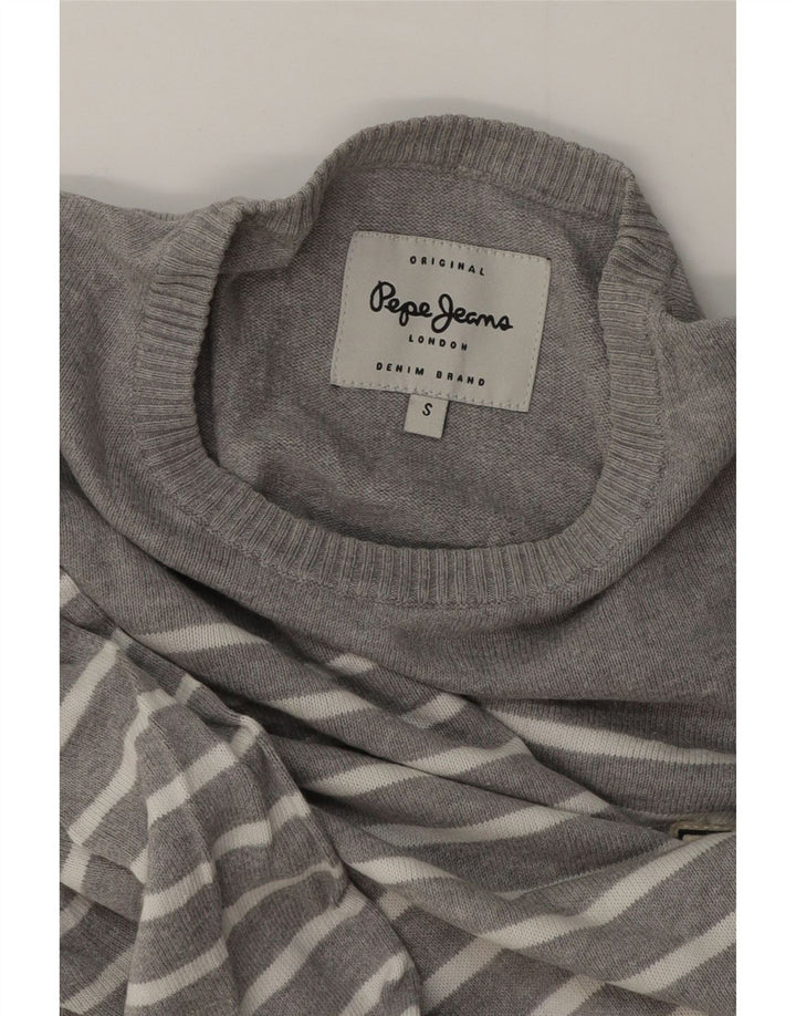 PEPE Jeans Pull col rond homme petit gris rayé