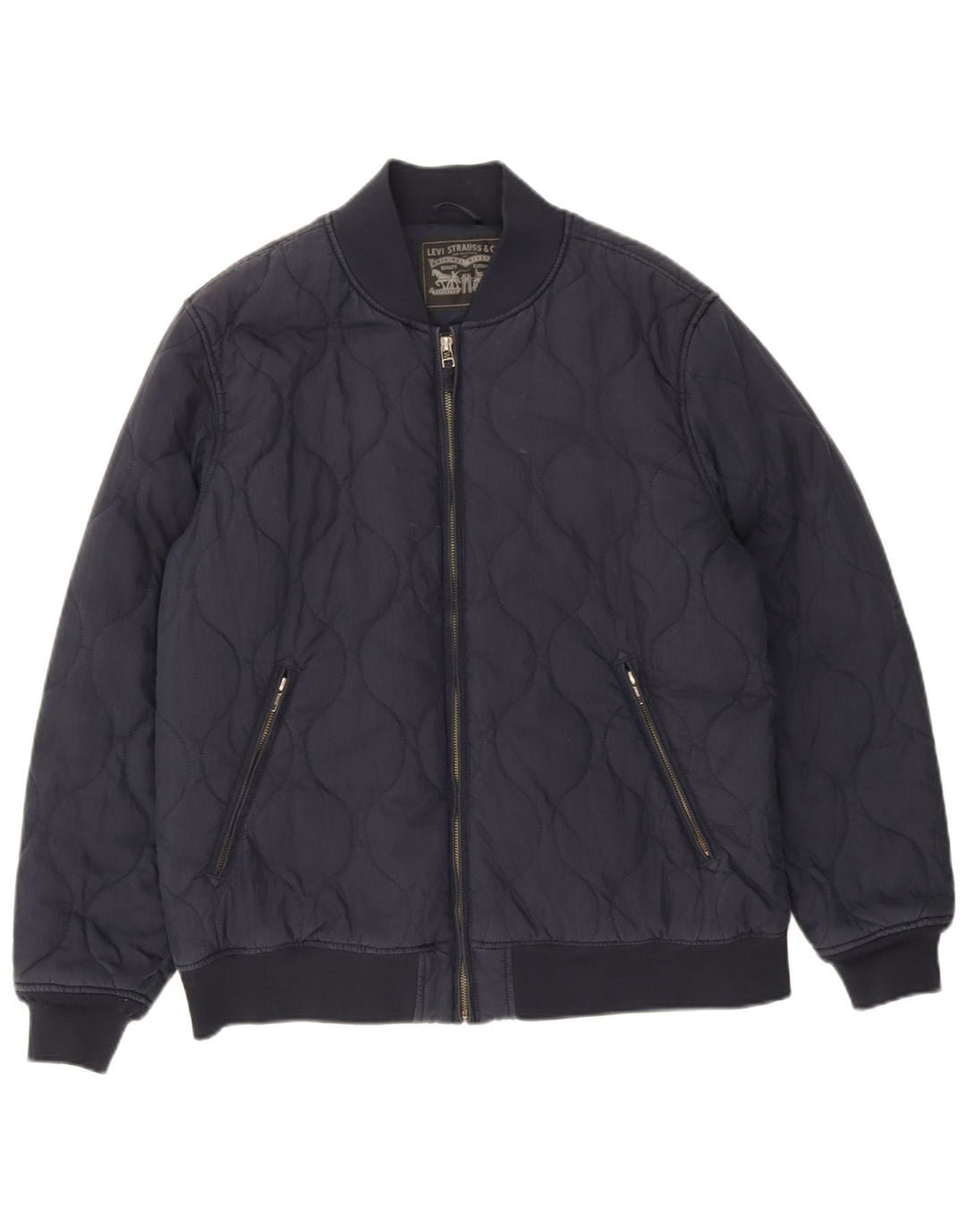 Levi's Veste Bomber Rembourrée Homme UK 42 XL Bleu Marine Coton