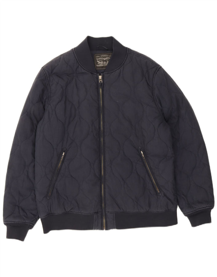 Levi's Veste Bomber Rembourrée Homme UK 42 XL Bleu Marine Coton