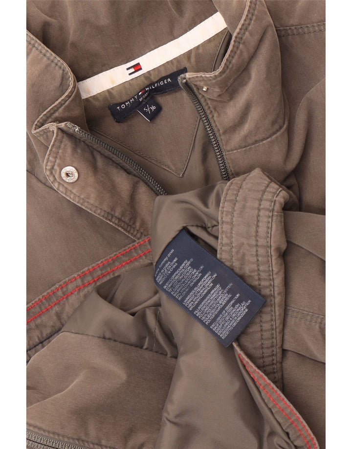 Tommy Hilfiger Veste Bomber Femme UK 10 Petit Gris Polyester