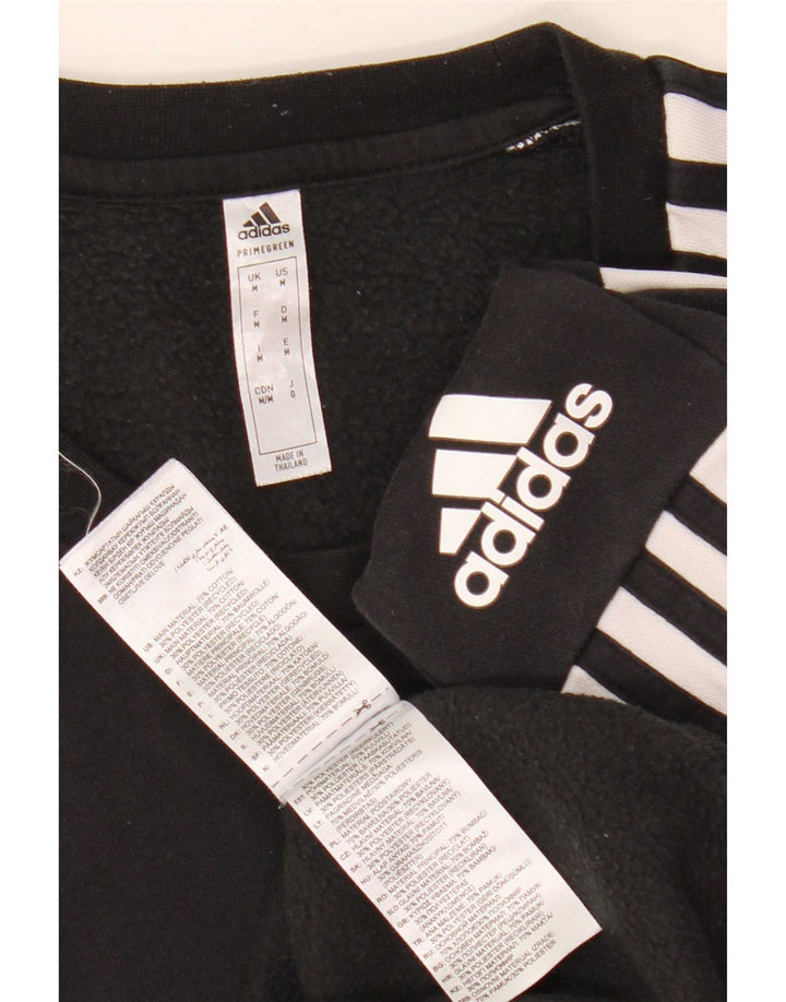Adidas Sweat-shirt graphique pour homme en coton color block noir moyen