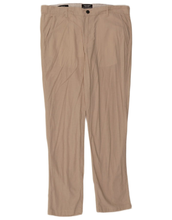 Jack & Jones Homme Droit Regular W34 L32 Beige Coton