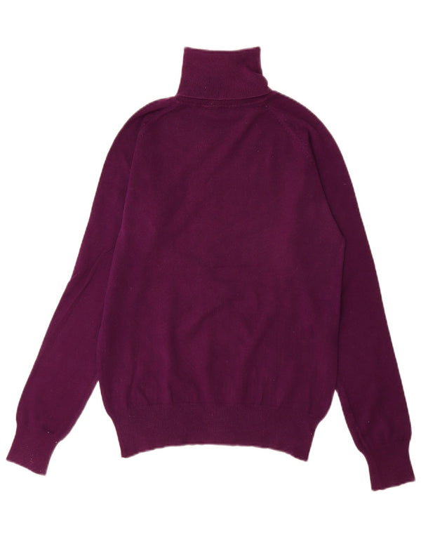 Zara Pull col roulé pour femme UK 14 Large Violet Coton