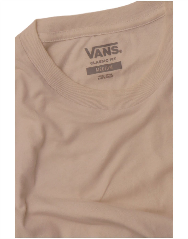 VANS T-shirt coupe classique pour hommes, blanc moyen, colour block