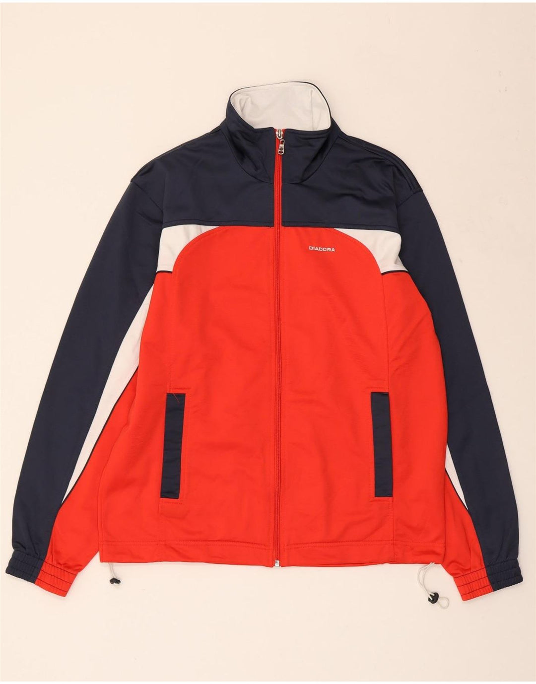 DIADORA Veste de Survêtement Homme Rouge Moyen Colorblock Polyester