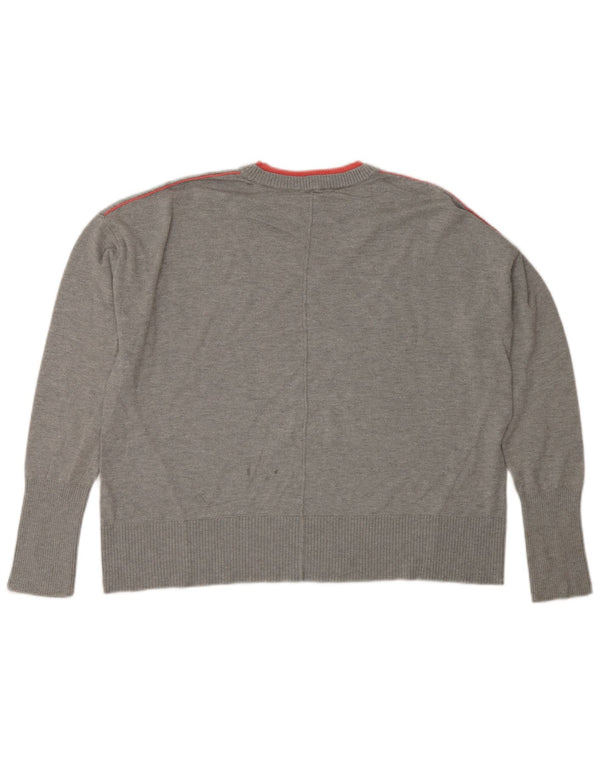 Joules Pull à col rond coupe décontractée pour femme UK 12 Gris moyen Coton