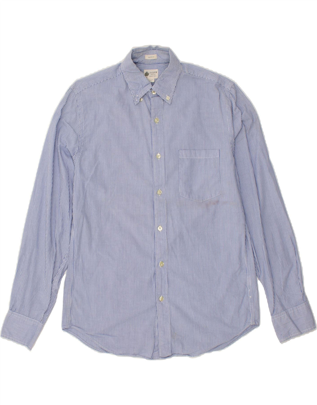 J. CREW Mens Tailored Fit Shirt Small Blue Pinstripe Cotton Vintage J. Crew and Second-Hand J. Crew from Messina Hembry 