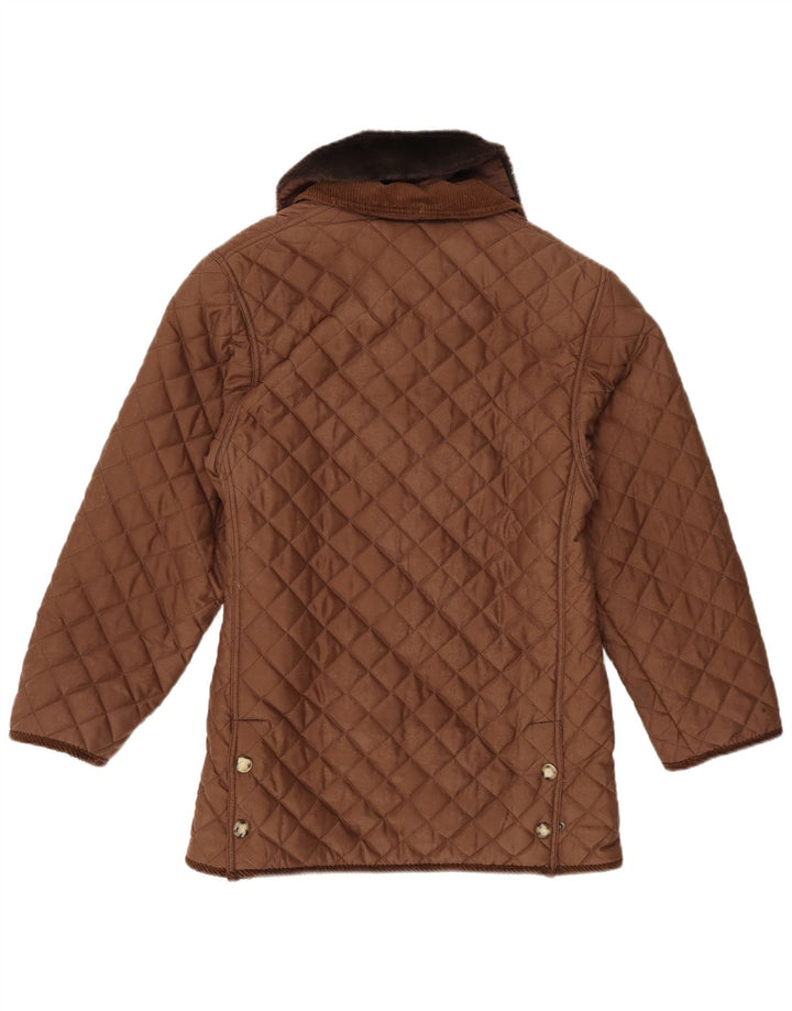 veste matelassée femme vintage IT 42 Polyester marron moyen