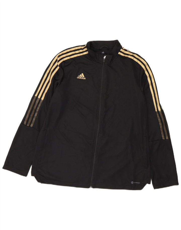 ADIDAS Veste de survêtement Aeroready pour femme UK 24/26 2XL Noir Polyester