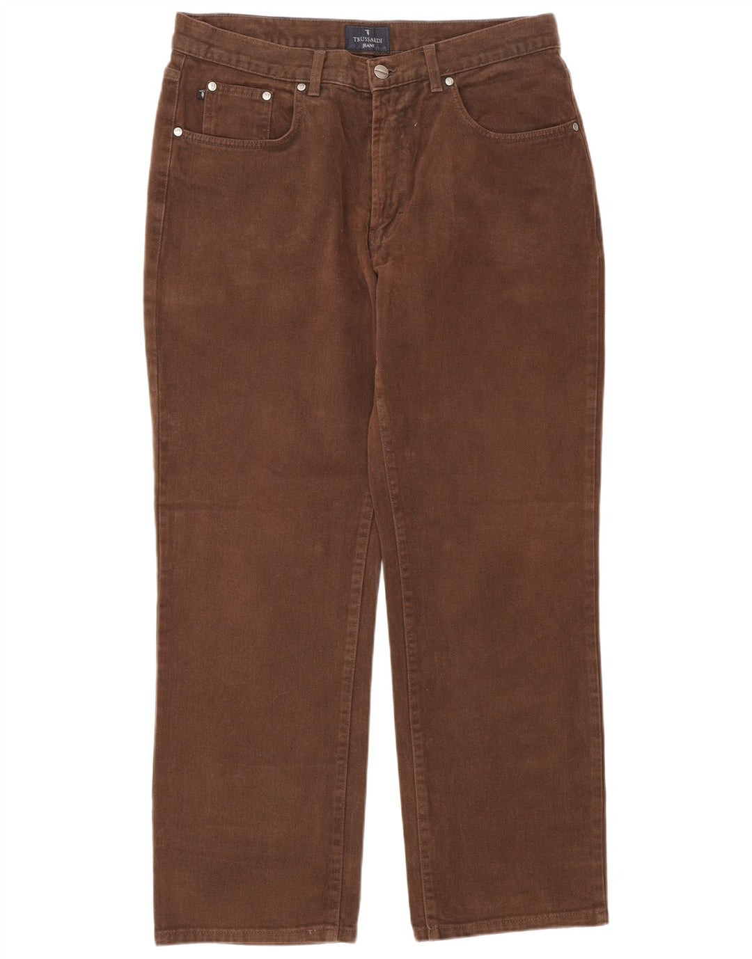 Trussardi Jean Droit W34 L30 Marron Coton Homme