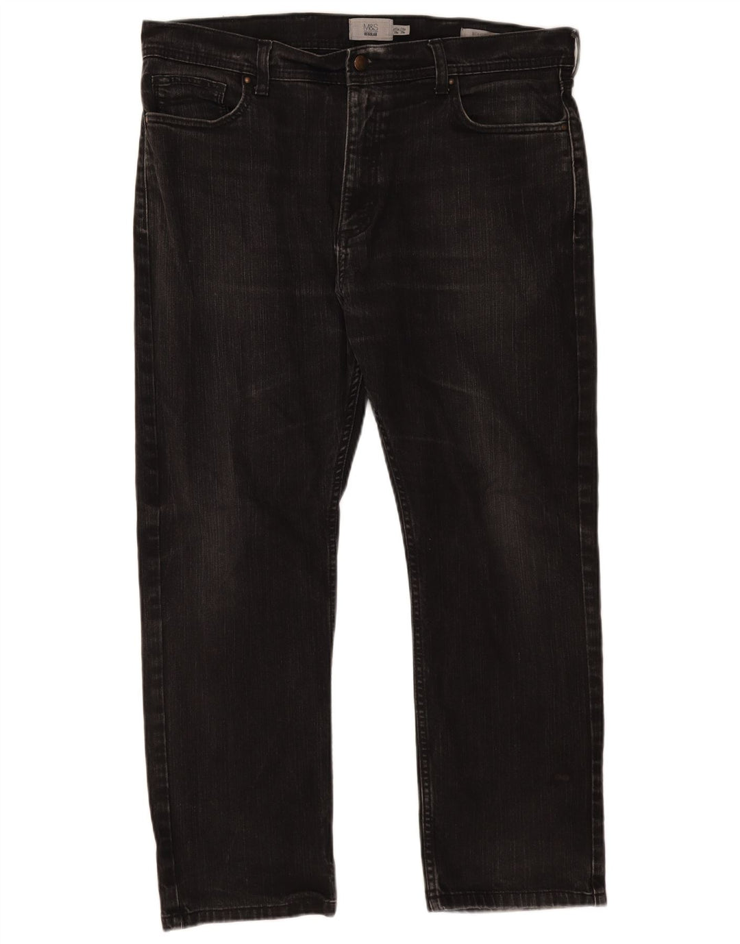 Marks & Spencer Jean droit régulier pour homme W38 L29 coton noir