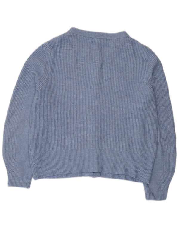 Marks & Spencer Pull Cardigan Coupe Ample pour Femme UK 16 Grand Acrylique Bleu