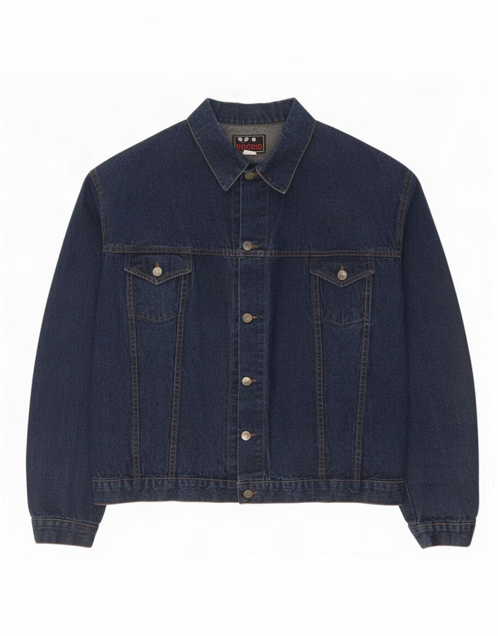 veste en denim homme vintage UK 38 Bleu Marine Moyen