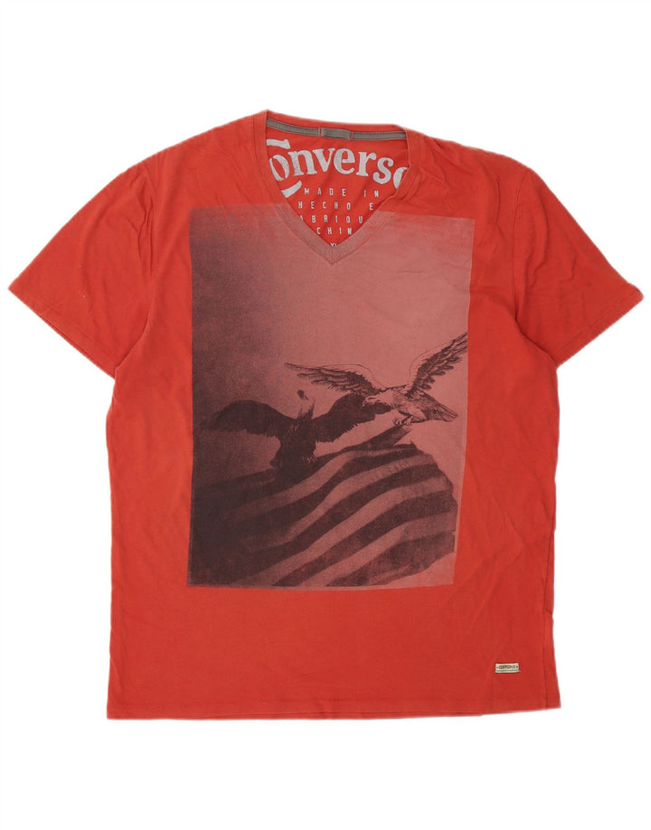 CONVERSE T-Shirt Graphique Homme XL Rouge