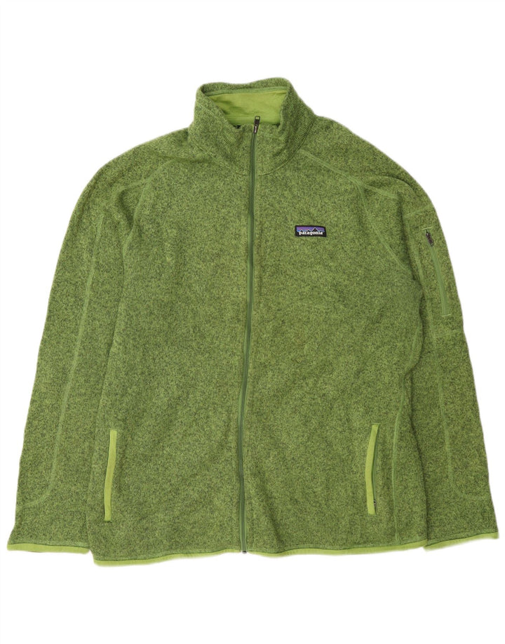 Patagonia Hommes Survêtement Top Veste XL Vert Moucheté Polyester